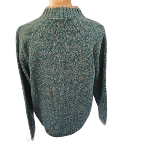 The Tog Shop Women’s Sweater Size L Heather Green Knit Pullover Acrylic Button - Picture 2 of 5